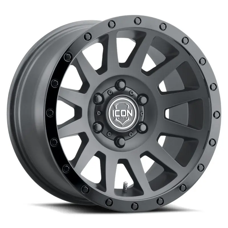 Icon Compression 17X8.5 5X5 -6Mm Offset 4.5In Bs 71.5Mm Bore Double Black Wheel 1
