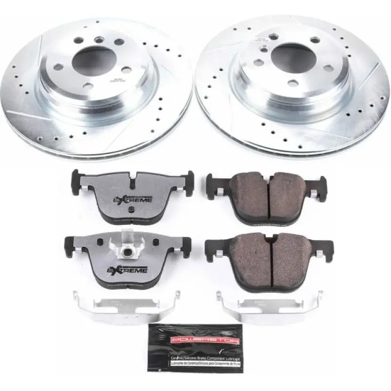 Power Stop 15-16 Bmw 328I Xdrive Rear Z26 Street Warrior Brake Kit 1