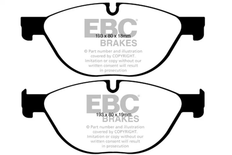 Ebc 12-13 Bmw 528 2.0 Turbo (F10) Performance Yellowstuff Front Brake Pads 2