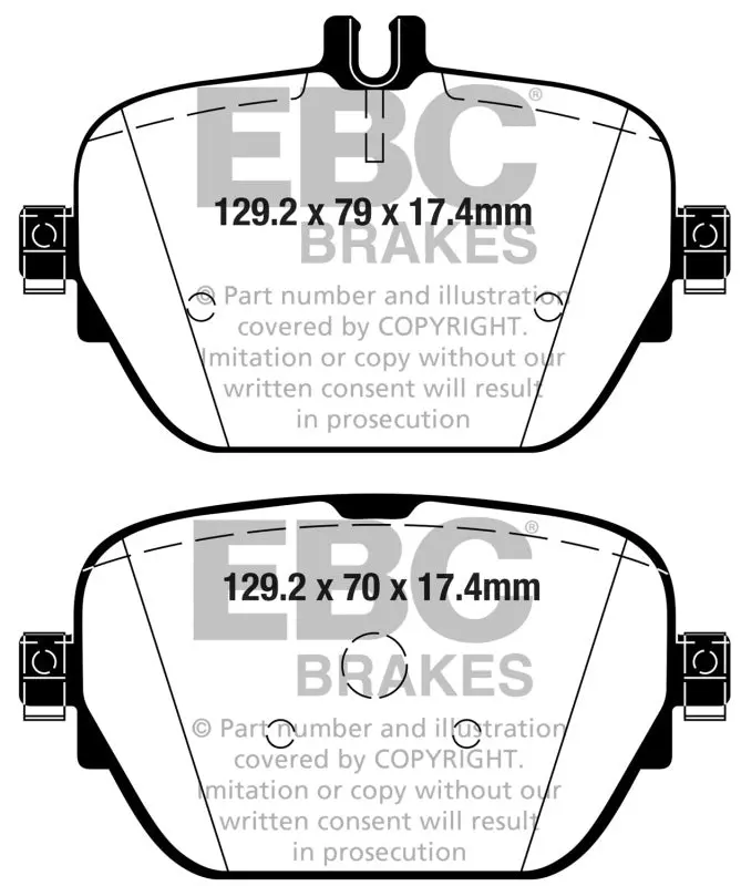 Ebc 2019+ Mercedes-Benz Cls53 Amg (C257) 3.0L Turbo Yellowstuff Rear Brake Pads 2