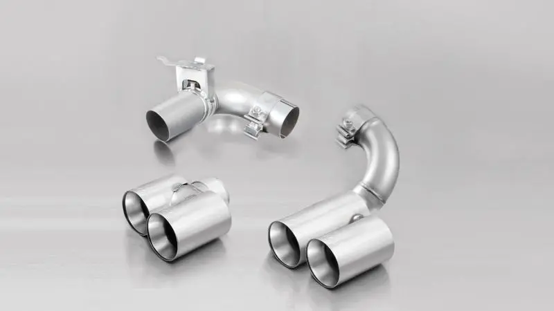 Remus 2012 Bmw 3 Series F30 Lci Sedan / F31 Lci Touring Chrome 76Mm Straight Cut Tail Pipe Set 1