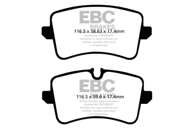Ebc 11 Audi A6 2.0 Turbo Greenstuff Rear Brake Pads 1