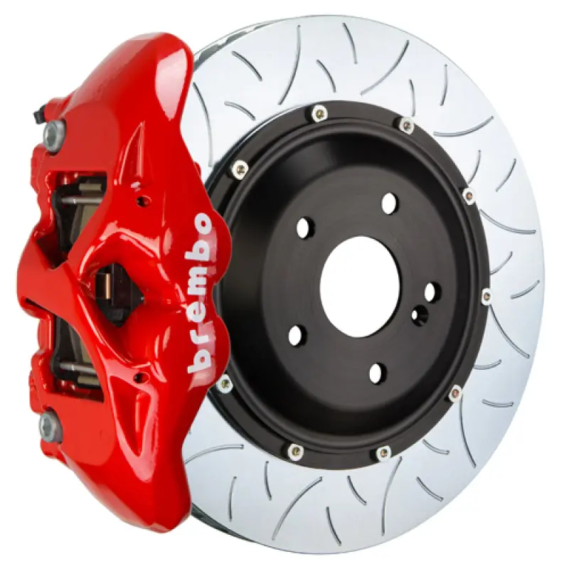 Brembo 08-13 Bmw M3 (E90/E92/E93) Rear Gt Bbk 4 Piston Cast 380X28 2Pc Rotor Slotted Type-3-Red 1