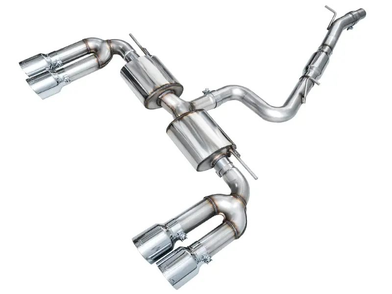 Awe 22-24 Audi 8Y S3 Touring Edition Exhaust - Chrome Silver Tips 1