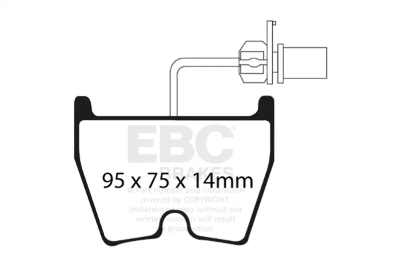 Ebc 06-09 Audi Rs4 4.2 (Cast Iron Rotors) Bluestuff Front Brake Pads 1