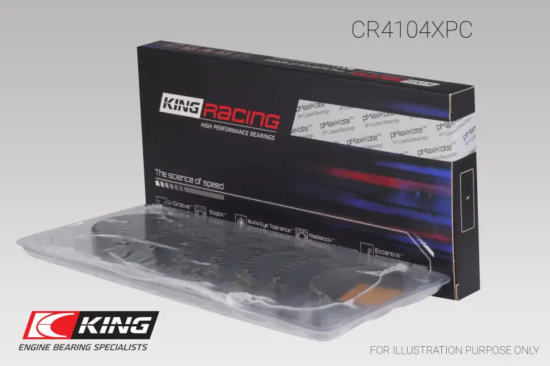 King Engine Bearings Audi/Vw 83-03 1.6L/1.8L/2.0L Performance Coated Rod Bearing Set 1