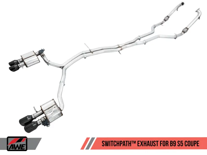 Awe Tuning Audi B9 S5 Coupe Switchpath Exhaust W/ Black Diamond Tips (102Mm) 1