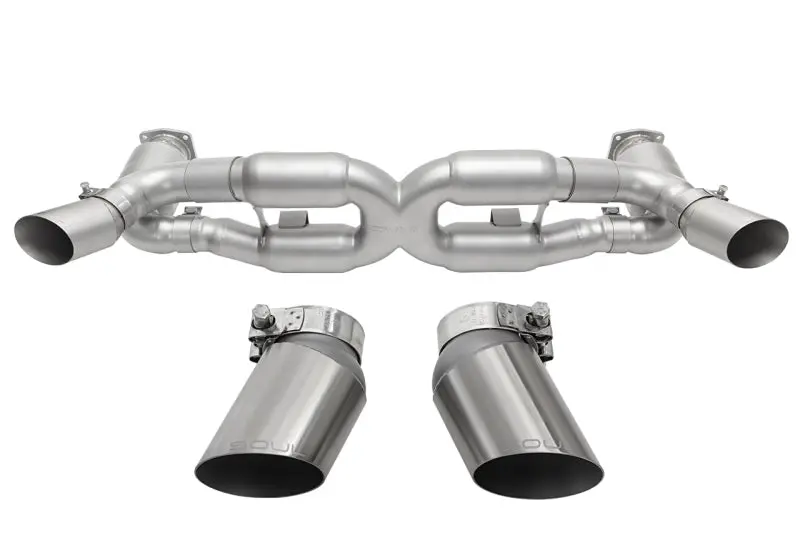 Soul 10-12 Porsche 997.2 Turbo Sport X-Pipe Exhaust - Gt2 Style Brushed Finish Tips 1