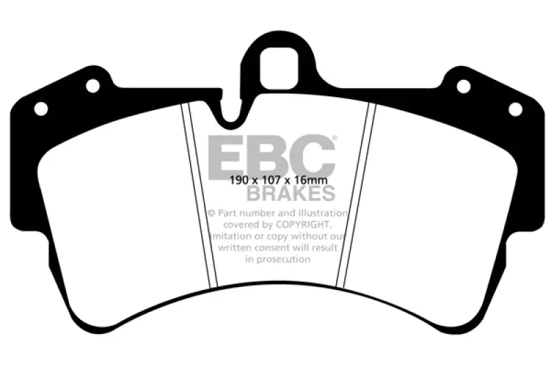 Ebc 03-07 Porsche Cayenne 4.5 (350Mm Rotors) Redstuff Front Brake Pads 2