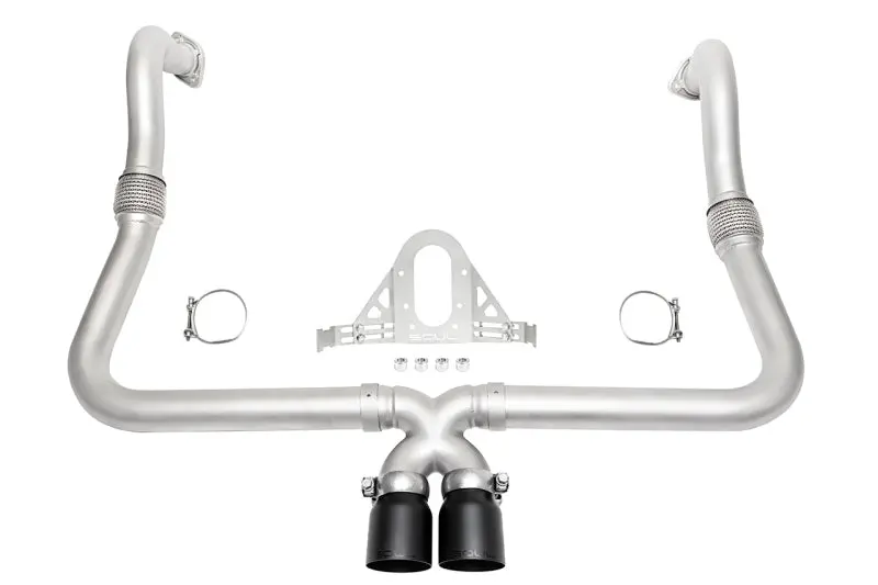 Soul 17+ Porsche 718 Cayman / Boxster Performance Exhaust - Pdk - Straight Cut Satin Black Tips 1