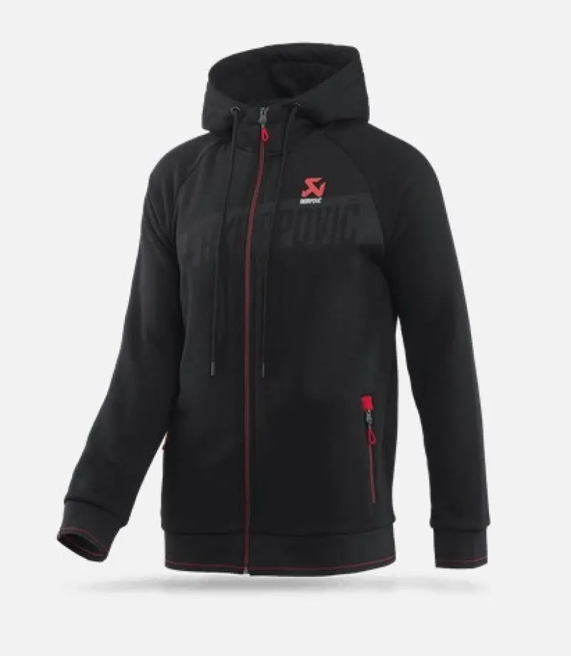 Akrapovic Mens Corpo Zip Hoodie Black - M 1