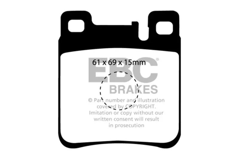 Ebc 05-06 Chrysler Crossfire 3.2 Srt6 Yellowstuff Rear Brake Pads 2