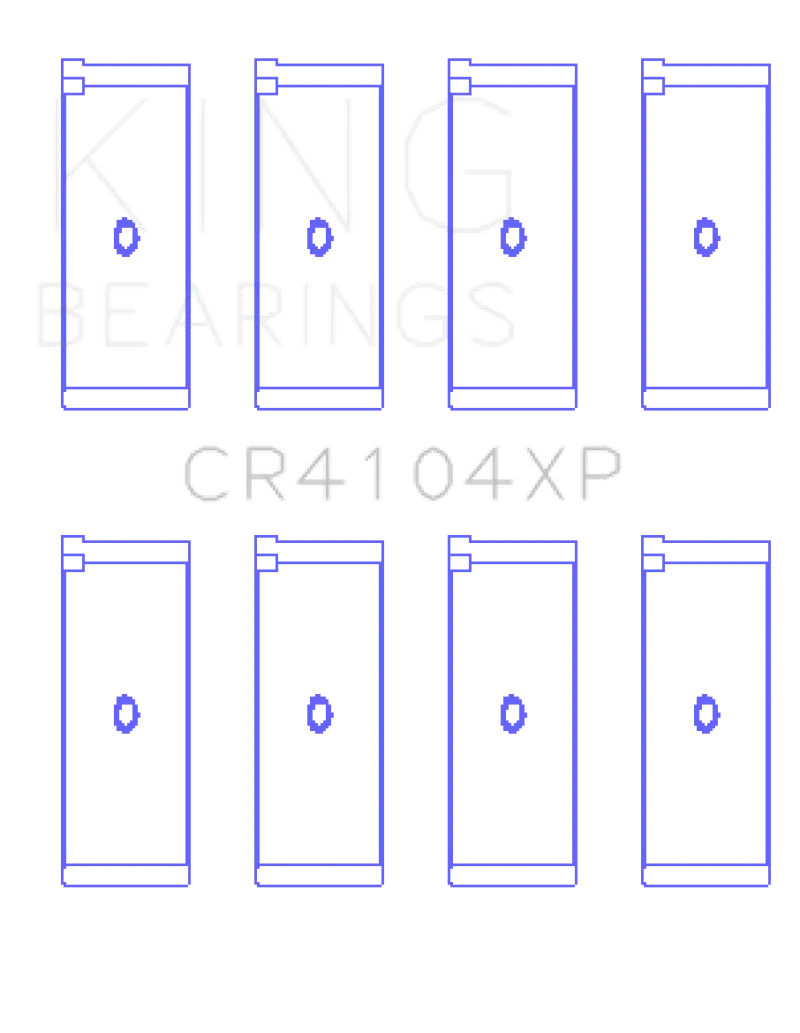King Engine Bearings Audi/Vw 83-03 1.6L/1.8L/2.0L Performance Rod Bearing Set - Size +0.25Mm 1