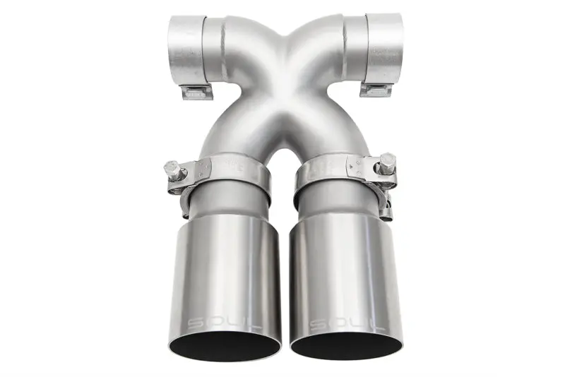 Soul 13-16 Porsche 987.2 / 981 Cayman / Boxster Bolt-On X-Pipe W/ Tips - Straight Cut Brushed Tips 1