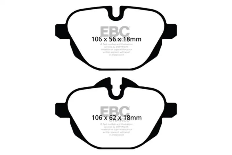 Ebc 11+ Bmw X3 2.0 Turbo (F25) Greenstuff Rear Brake Pads 1