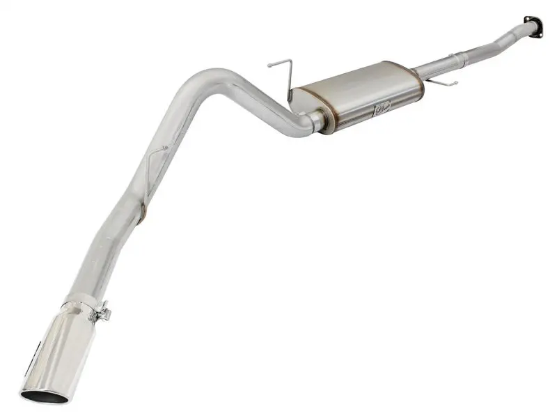 Afe Machforce Xp Exhaust 3In-3.5In Ss Single Side Ext Cb W/ Polished Tips 15 Ford F150 V8 5.0L Cc/Sb 1