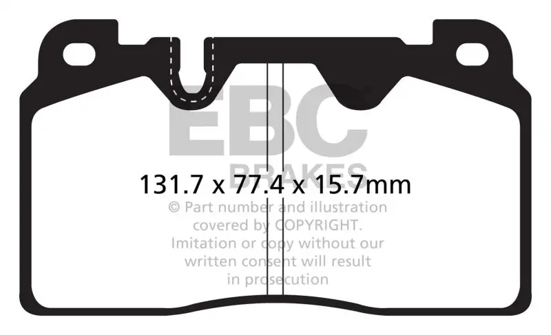 Ebc 12+ Audi Q5 2.0 Turbo (Brembo) Redstuff Front Brake Pads 2