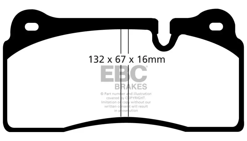 Ebc 08-17 Audi R8 4.2L/5.2L Yellowstuff Rear Brake Pads 1