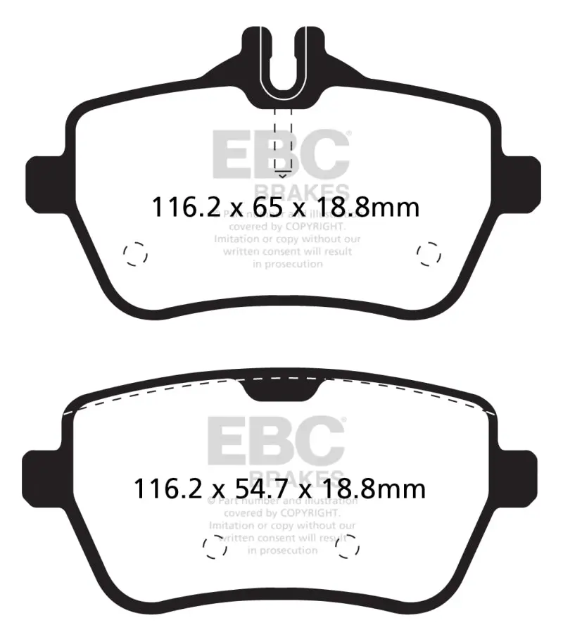 Ebc 14+ Mercedes-Benz S550 4.7 Twin Turbo Yellowstuff Rear Brake Pads 2