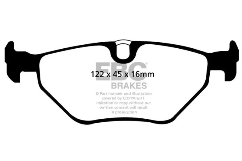 Ebc 01-03 Bmw 525I 2.5 (E39) Redstuff Rear Brake Pads 1