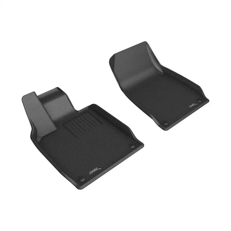 3D Maxpider 20-23 Porsche Taycan (9J1) Kagu Front Floor Mat - Black 1