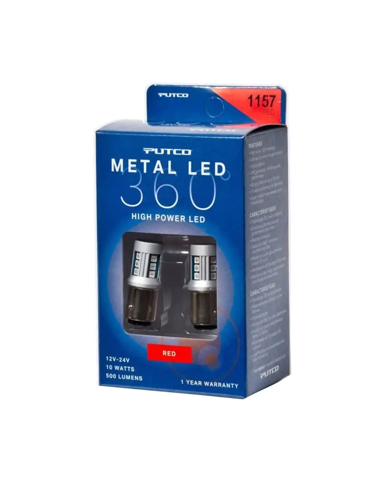 Putco 1157 - Red Metal 360 Led 1