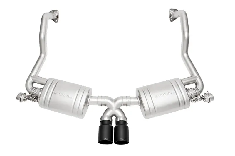 Soul 09-12 Porsche 987.2 Cayman / Boxster Valved Exhaust - Straight Cut Satin Black Tips 1