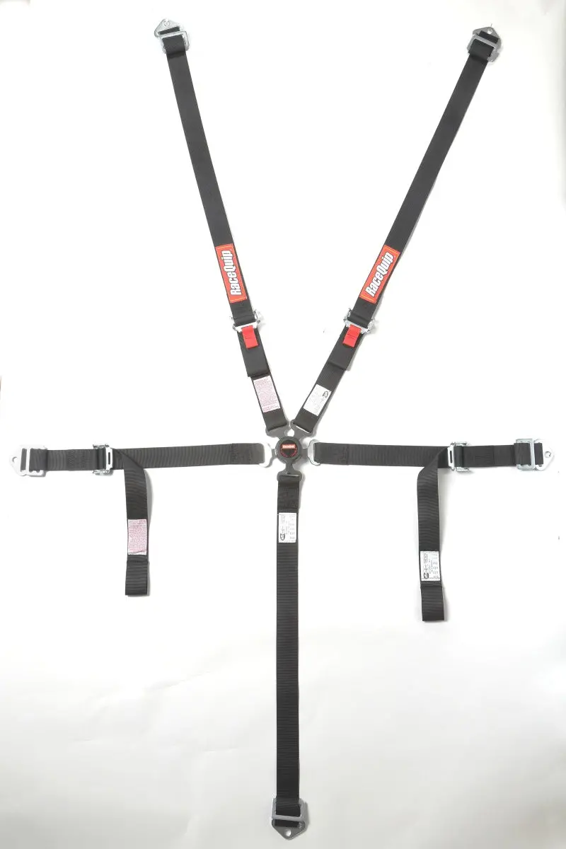 Racequip Black Jr. Camlock 5Pt Seat Belt 1