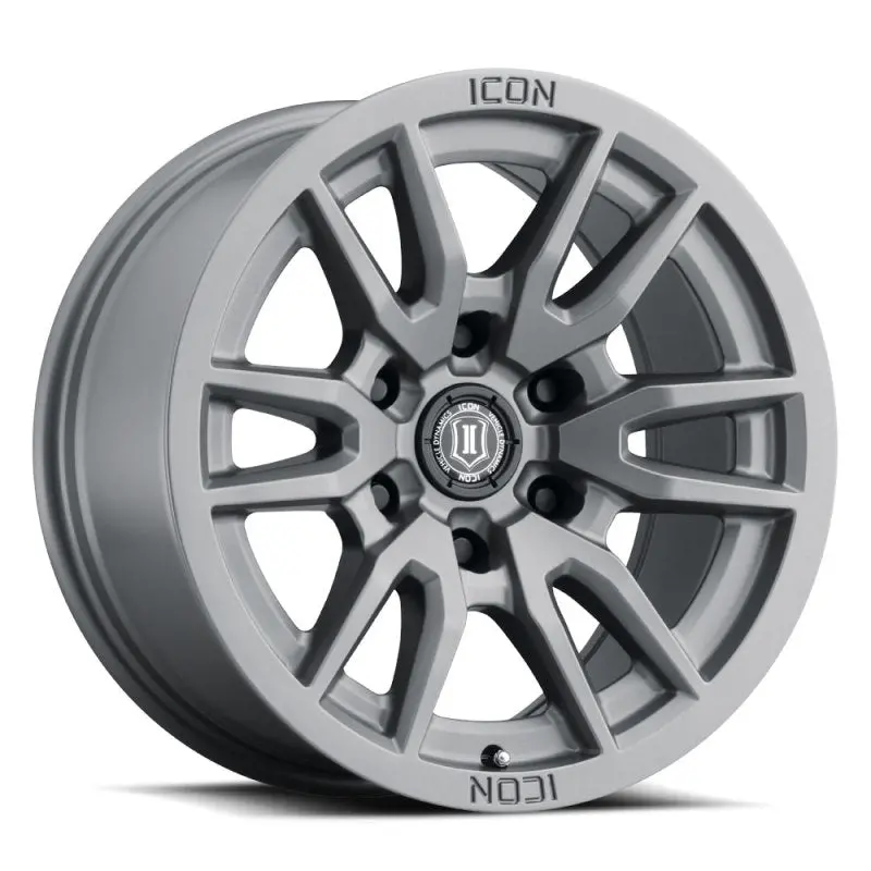 Icon Vector 6 17X8.5 6X5.5 0Mm Offset 4.75In Bs 106.1Mm Bore Titanium Wheel 1