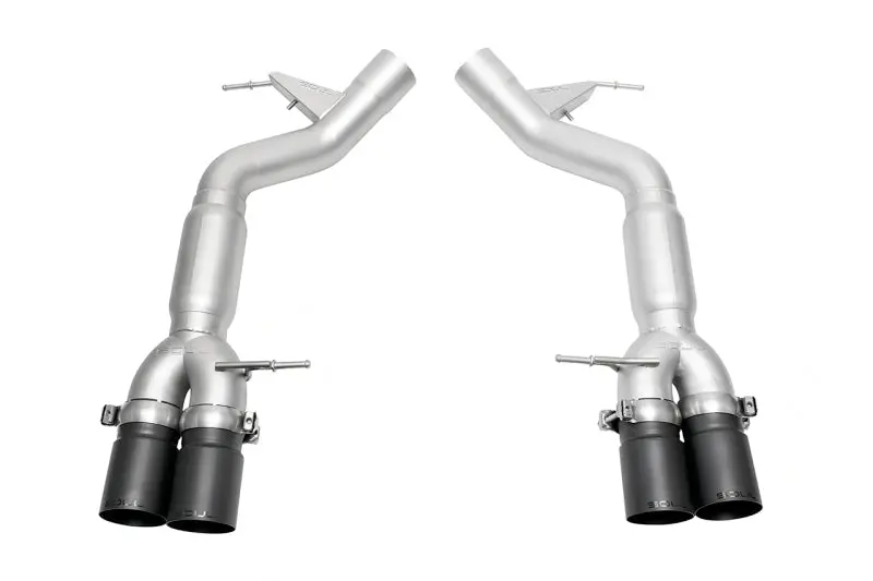 Soul 11-16 Bmw F10 M5 Resonated Muffler Bypass Exhaust - 3.5In Straight Cut Tips - (Satin Black) 1