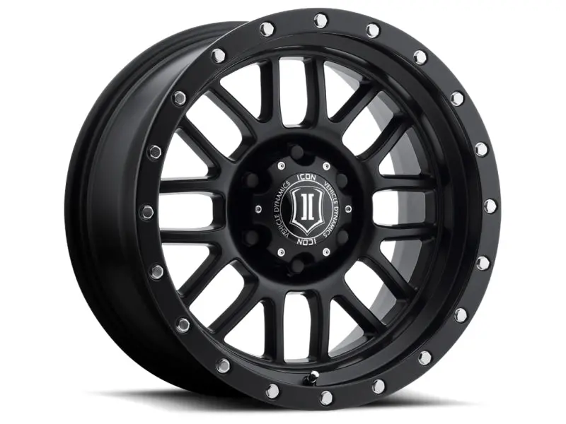 Icon Alpha 17X8.5 5X5 0Mm Offset 4.75In Bs 71.5Mm Bore Satin Black Wheel 1