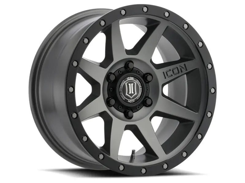 Icon Rebound 17X8.5 5X5 -6Mm Offset 4.5In Bs 71.5Mm Bore Titanium Wheel 1