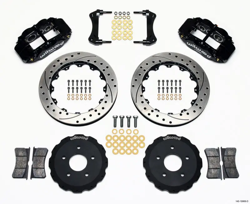 Wilwood Narrow Superlite 6R Front Hat Kit 13.06In Drilled Backdraft Cobra (Bmw E36 Based) 1