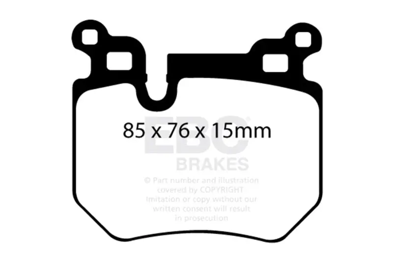 Ebc 08-10 Bmw 135 3.0 Twin Turbo Redstuff Rear Brake Pads 2