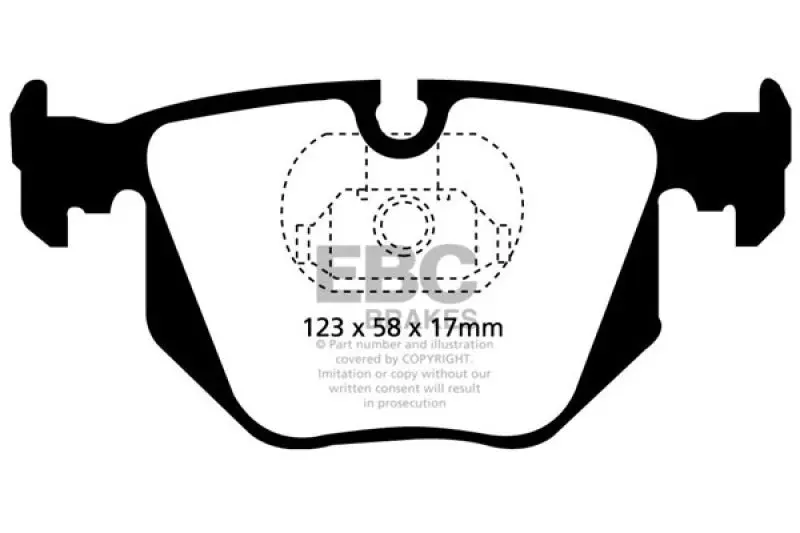 Ebc 01-07 Bmw M3 3.2 (E46) Redstuff Rear Brake Pads 2