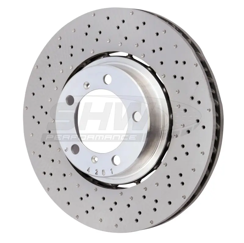Shw 18-19 Porsche 911 Carrera 4 Gts W/O Ceramic Brake Left Frt Drill-Dimp Lw Brake Rotor (9P1615301) 1