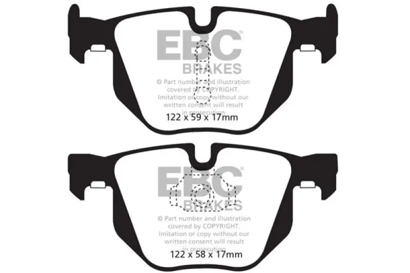 Ebc 10-14 Bmw X5 3.0 Turbo (35) Redstuff Rear Brake Pads 1