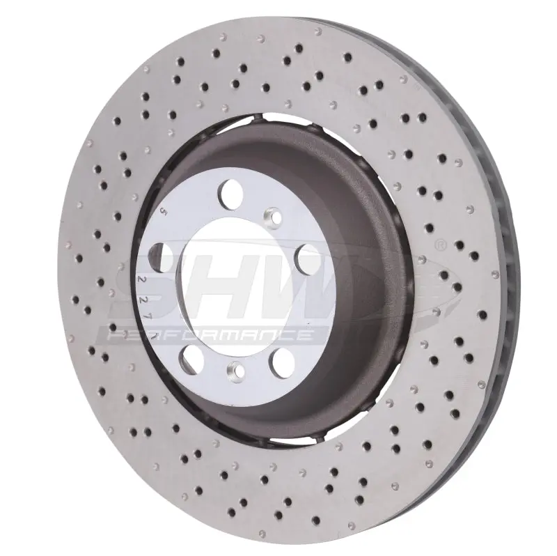 Shw 18-19 Porsche 911 Gt3 4.0L W/O Ceramics Left Rear Drill-Dimp Lw Brake Rotor (99135240780) 1