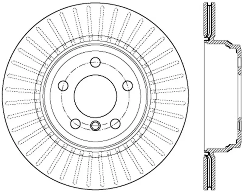 Stoptech 12-16 Bmw 335I Slotted & Drilled Rear Right Rotor 1