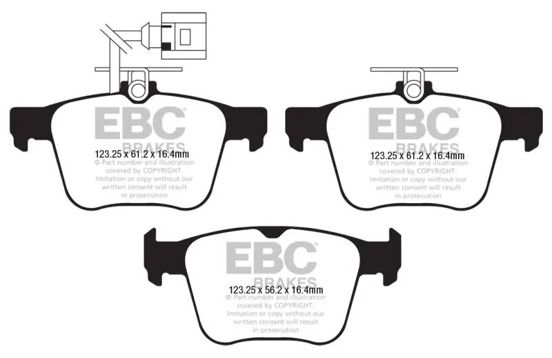 Ebc 2018 Audi Tt Quattro Yellowstuff Rear Brake Pads 2