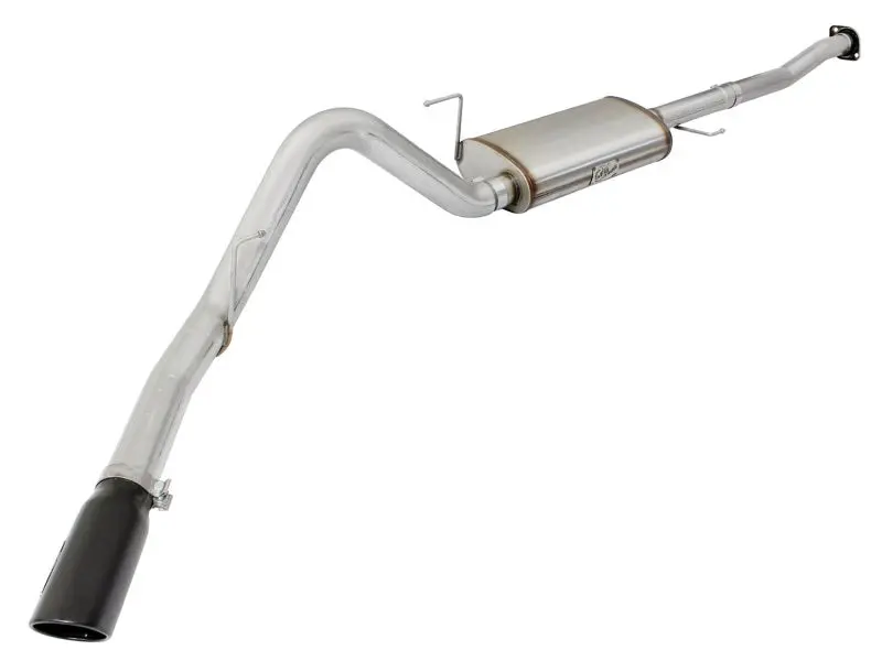 Afe Machforce Xp Exhaust 3In-3.5In Ss Single Side Exit Cb W/ Black Tips 15 Ford F150 V8 5.0L Cc/Sb 1
