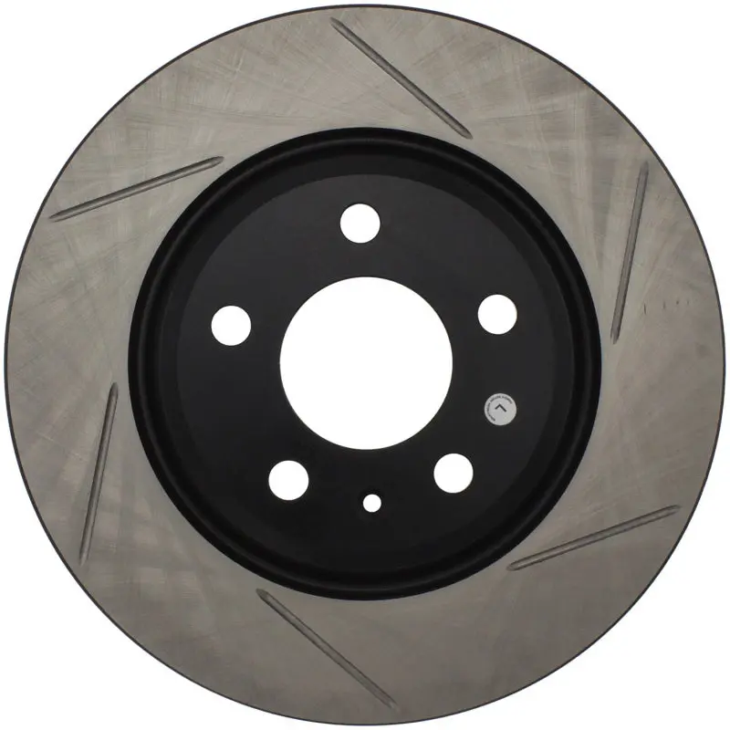 Stoptech Power Slot 09-10 Audi A4/A4 Quattro / 08-10 A5 / 10 S4 Rear Left Slotted Rotor 1