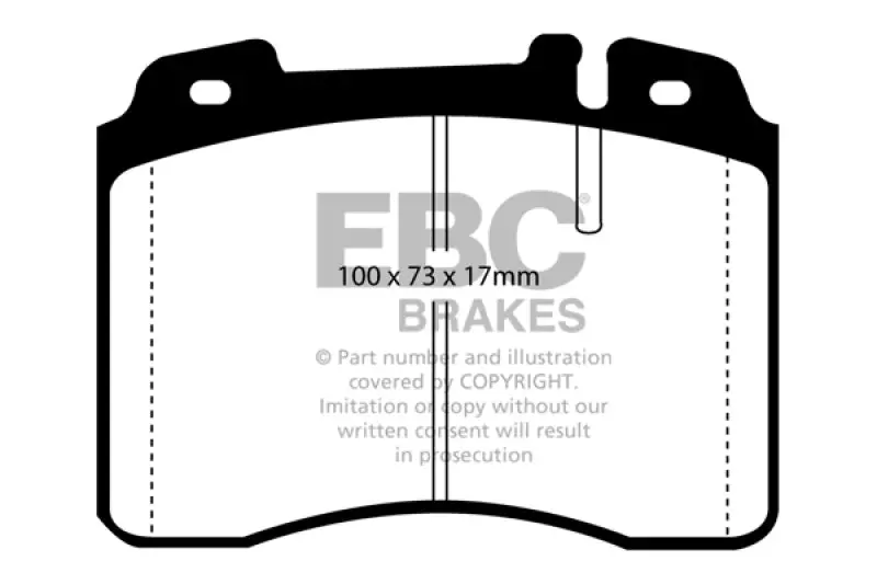 Ebc 92-96 Ferrari 512Tr 5.0 Yellowstuff Front Brake Pads 2