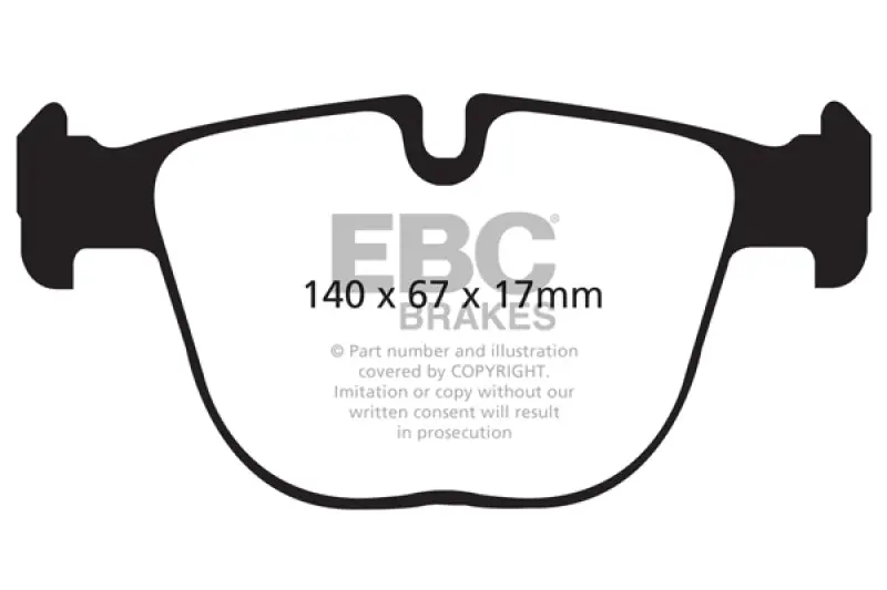 Ebc 10+ Bmw X5m 4.4 Twin Turbo Yellowstuff Rear Brake Pads 1