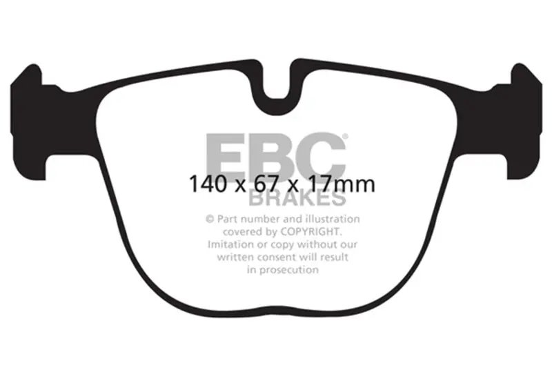 Ebc 10+ Bmw X5m 4.4 Twin Turbo Yellowstuff Rear Brake Pads 2