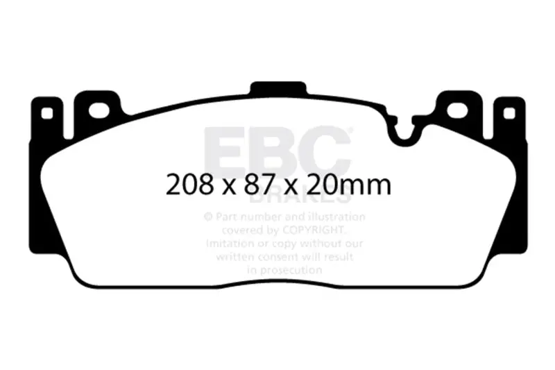 Ebc 12+ Bmw M5 4.4 Twin Turbo (F10) Redstuff Front Brake Pads 2