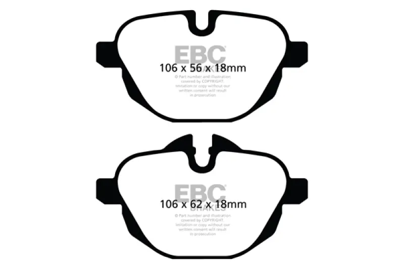 Ebc 11+ Bmw X3 2.0 Turbo (F25) Ultimax2 Rear Brake Pads 2