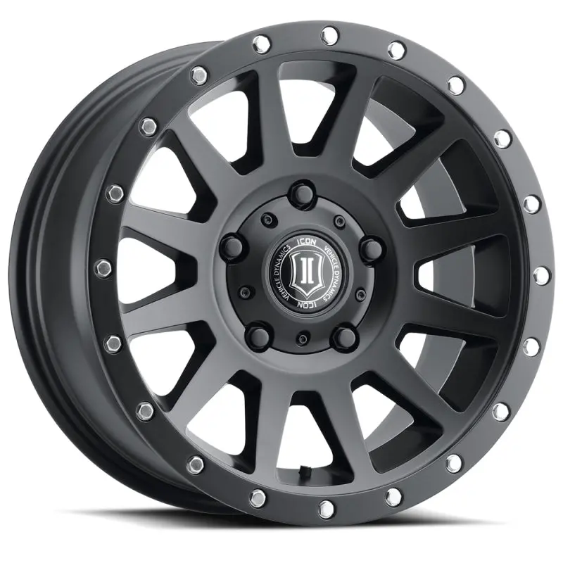 Icon Compression 17X8.5 5X150 25Mm Offset 5.75In Bs 110.1Mm Bore Satin Black Wheel 1