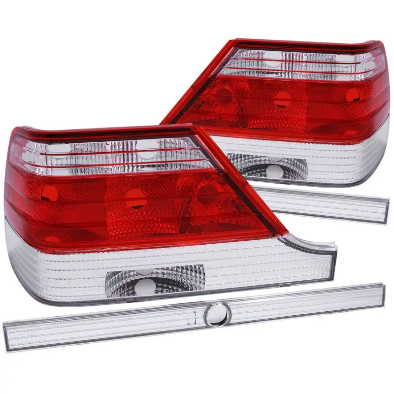 Anzo 1995-1999 Mercedes Benz S Class W140 Taillights Red/Clear 1