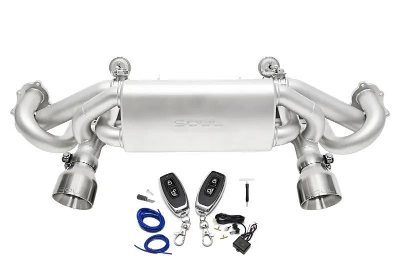 Soul 2020+ Porsche 718 Gt4 / Spyder / Gts 4.0L Valved Exhaust - Brushed Strght Dual Wall Tips - Vc 1